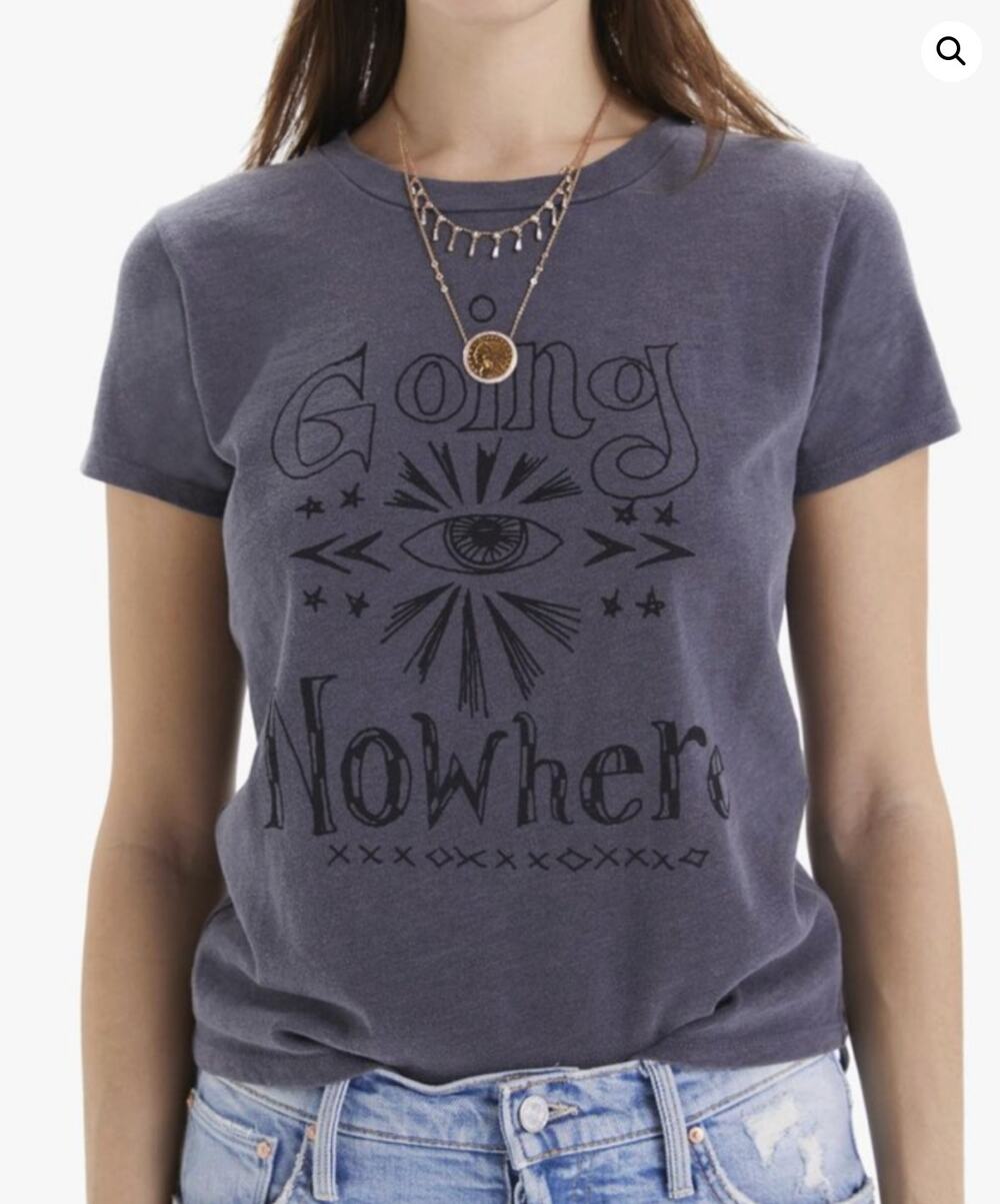 MOTHER Dark Gray Going Nowhere Graphic Tee Shirt Size Medium